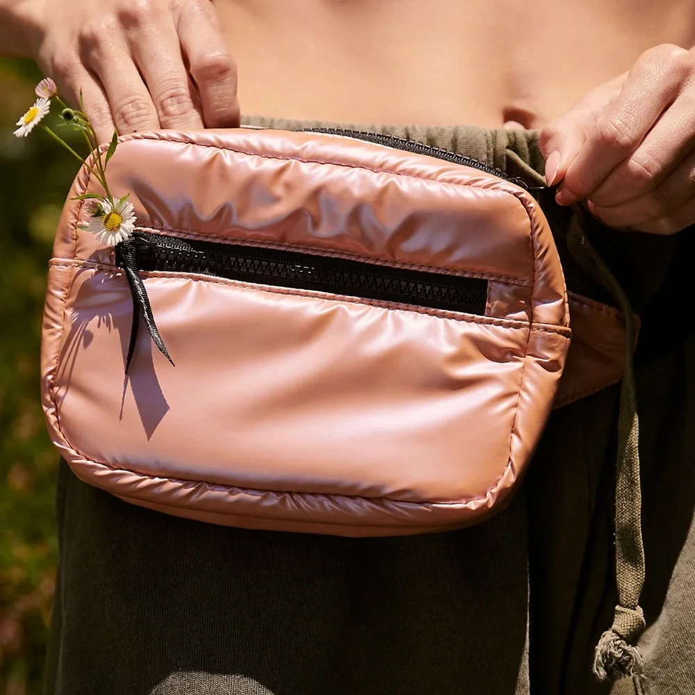 Free People Iridescent Bum Bag in  Desert Rose - Picture 6 of 6